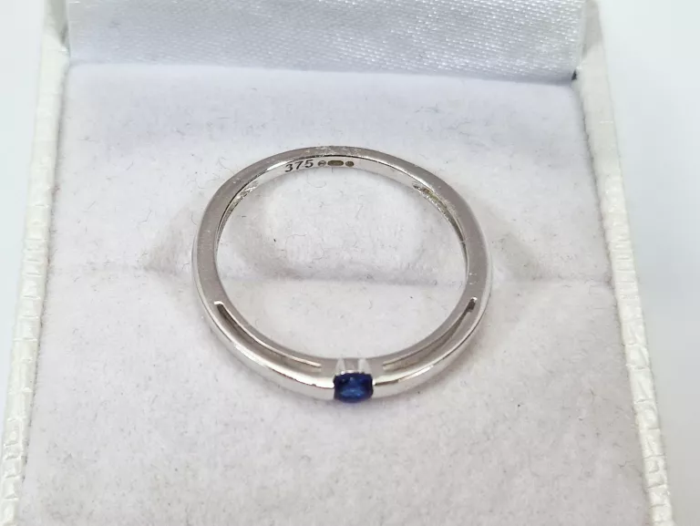 ELEGANCKI ZŁOTY PIERŚCIONEK Z BIAŁEGO ZŁOTA 1,45G 375 R16