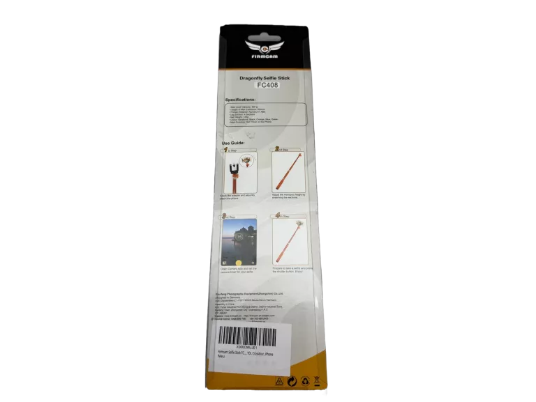 SELFIE STICK FC 408, Z KLIPSEM DO SMARTFONA I GO PRO, ALUMINIUM