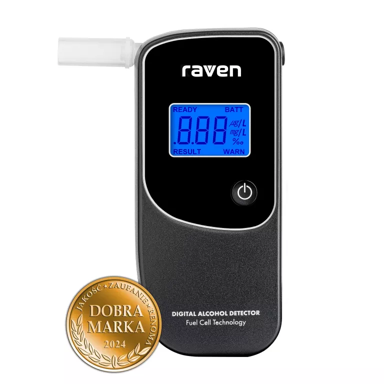ORYGINALNY ALKOMAT ELEKTROCHEMICZNY RAVEN EAL001X KALIBRACJA 3 USTNIKI