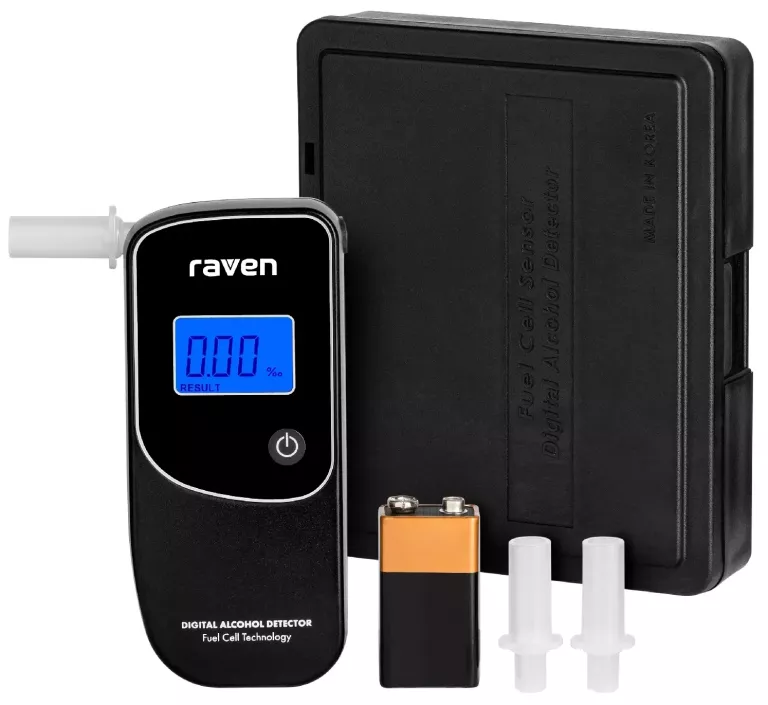 ORYGINALNY ALKOMAT ELEKTROCHEMICZNY RAVEN EAL001X KALIBRACJA 3 USTNIKI