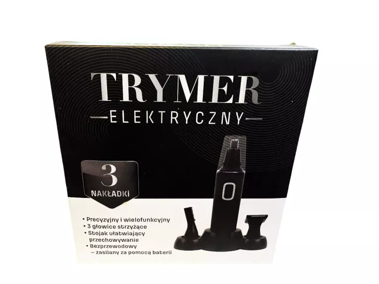 TRYMER ELEKTRYCZNY Z TRZEMA NAKŁADKAMI