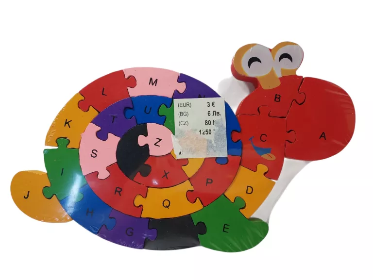 DREWNIANE PUZZLE ŚLIMAK