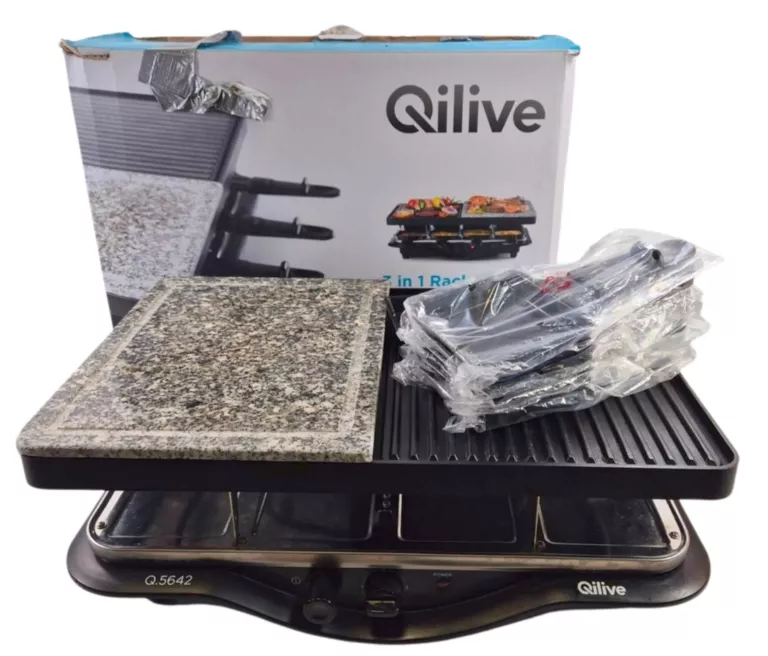 RACLETTE GRILL ELEKTRYCZNY QILIVE Q.5642 3W1 - KOMPLET
