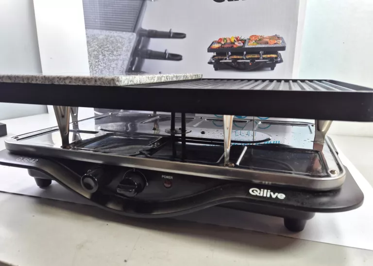 RACLETTE GRILL ELEKTRYCZNY QILIVE Q.5642 3W1 - KOMPLET