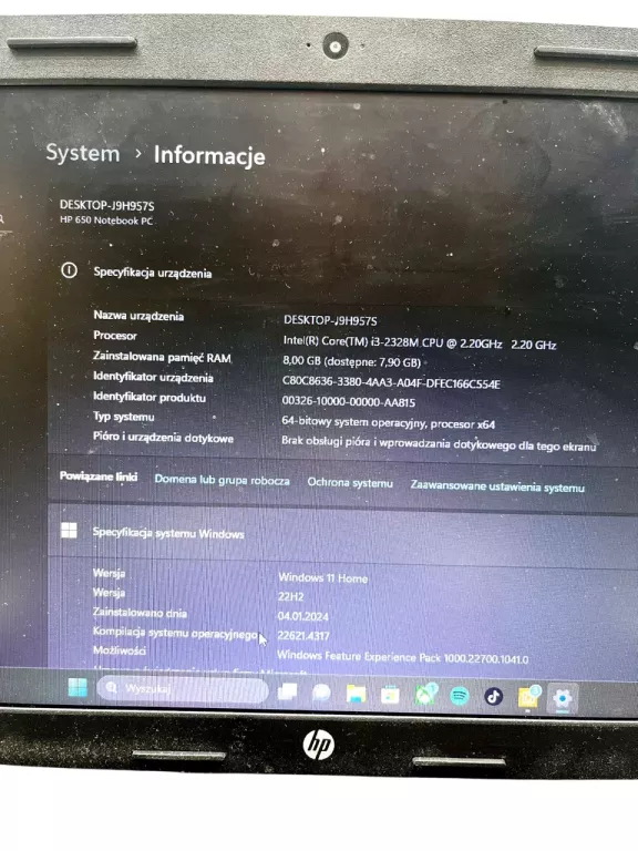 LAPTOP HP 650 NOTEBOOK