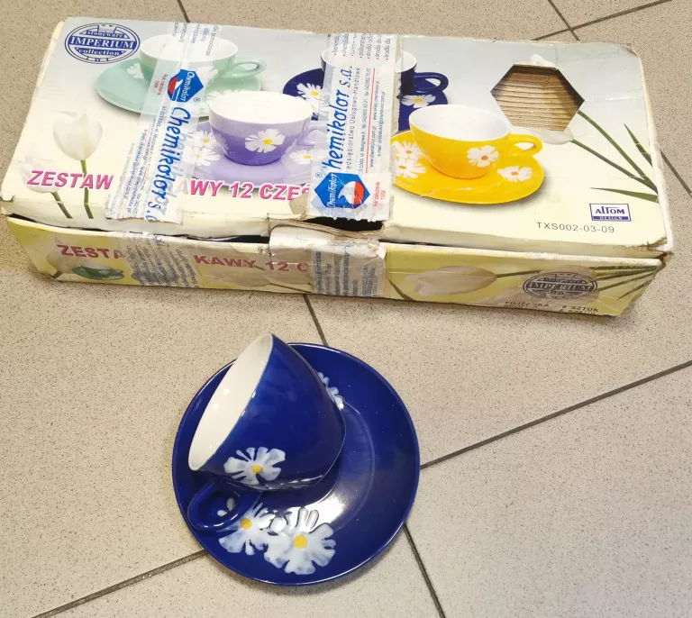 CERAMICZNY ZESTAW DO KAWY 12 CZĘŚCIOWY