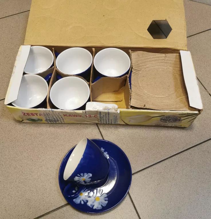 CERAMICZNY ZESTAW DO KAWY 12 CZĘŚCIOWY
