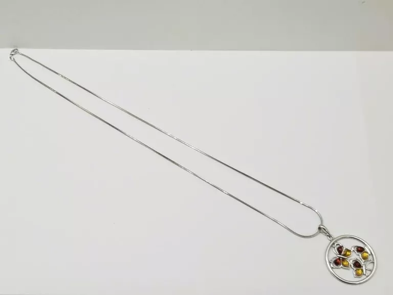 DŁUGI SREBRNY ŁAŃCUSZEK Z DUŻĄ ZAWIESZKĄ 13G P.925 DŁ:60CM