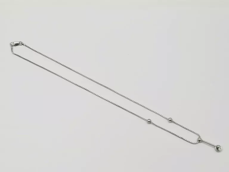 SREBRNY ŁAŃCUSZEK Z WISIORKIEM 3,97G P.925 DŁ:42CM