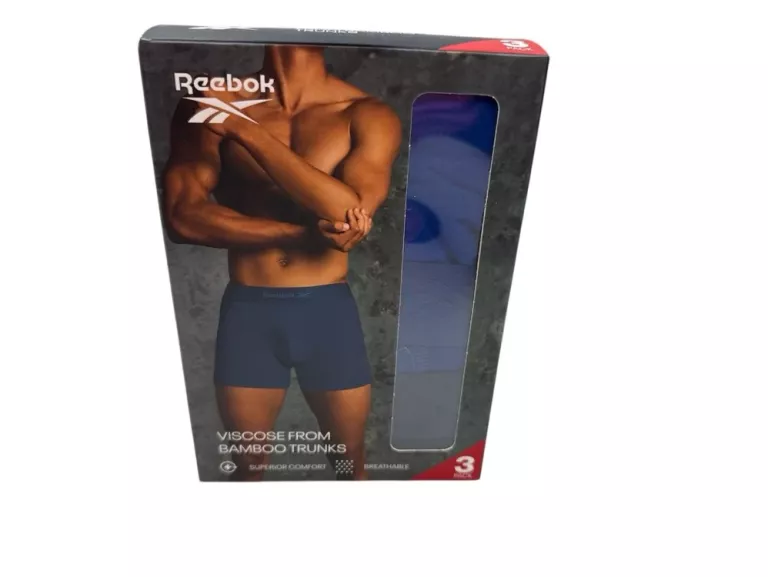 3 PACK BOKSEREK MĘSKICH REEBOK NIEBIESKIE M