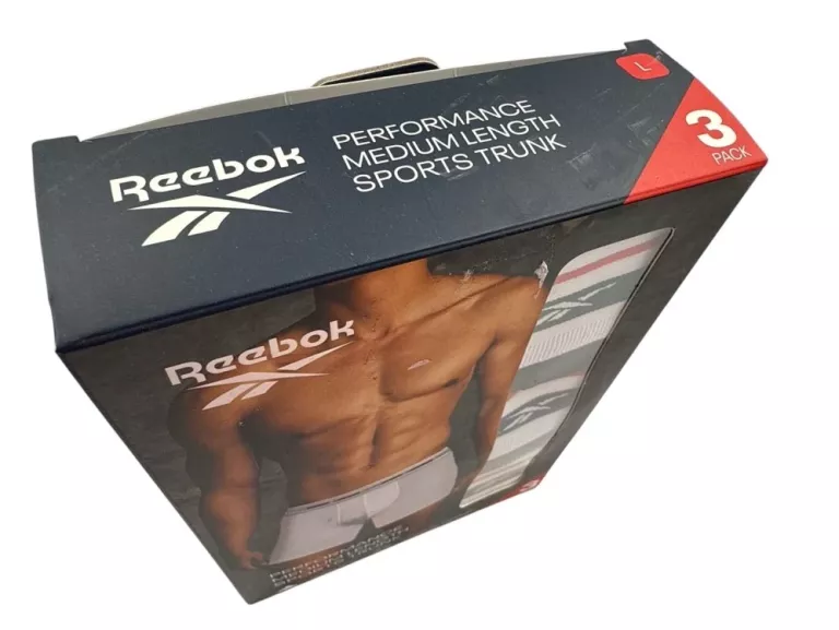3 PACK BOKSEREK MĘSKICH REEBOK CZARNE GRANATOWE BIAŁE L