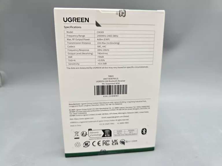 UGREEN CAR BLUETOOTH AUDIO RECEIVER