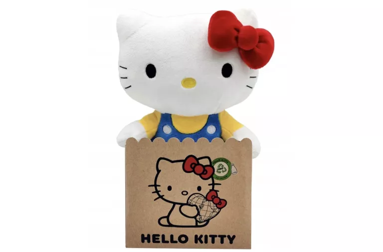 MASKOTKA PLUSZAK HELLO KITTY 24CM TOREBKA OZDOBNA NIEBIESKA CHŁOPAK 20000