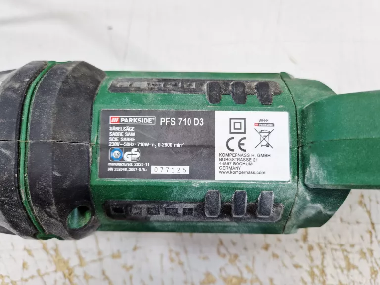 LIS PIŁA SZABLASTA PARKSIDE PFS 710 D3 | 2020-11 | 710W | WALIZKA
