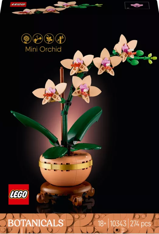 KLOCKI LEGO 10343 BOTANICAL COLLECTION - MAŁA ORCHIDEA 274PCS 18+ 57020178