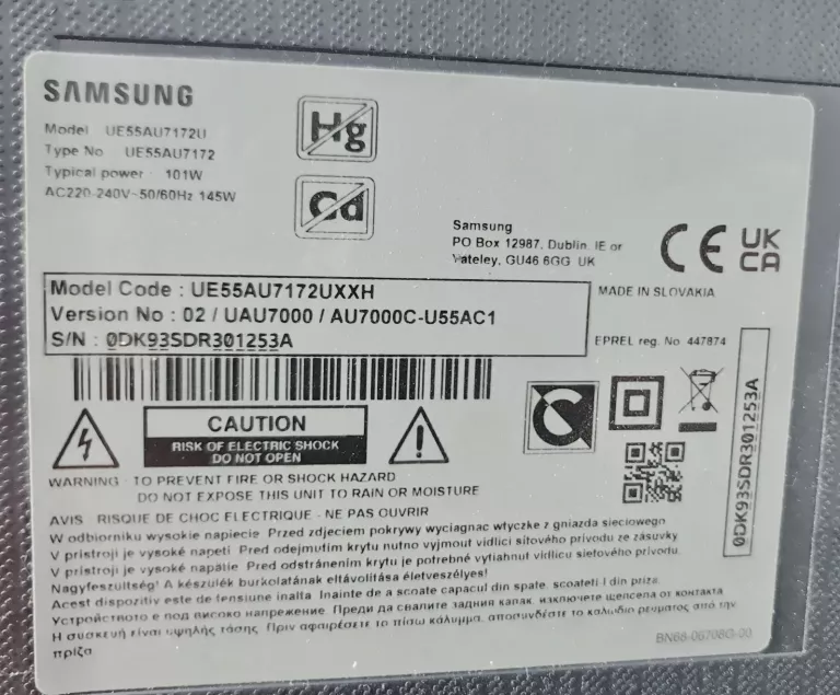 TELEWIZOR SAMSUNG UE55AU7172 PILOT ZADBANY !