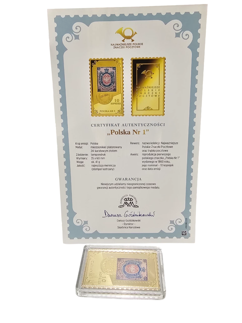 polski-znaczek-pocztowy-polska-nr-1-certyfikat-wp-167-slubice