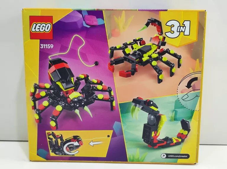 LEGO 31159 CREATOR 3W1 - DZIKIE ZWIERZĘTA: NIEZWYKŁY PAJĄK