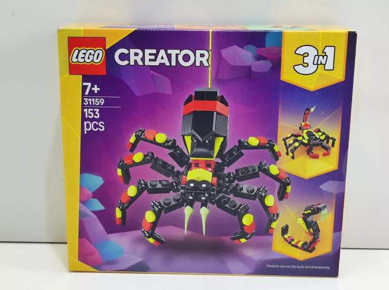 LEGO 31159 CREATOR 3W1 - DZIKIE ZWIERZĘTA: NIEZWYKŁY PAJĄK