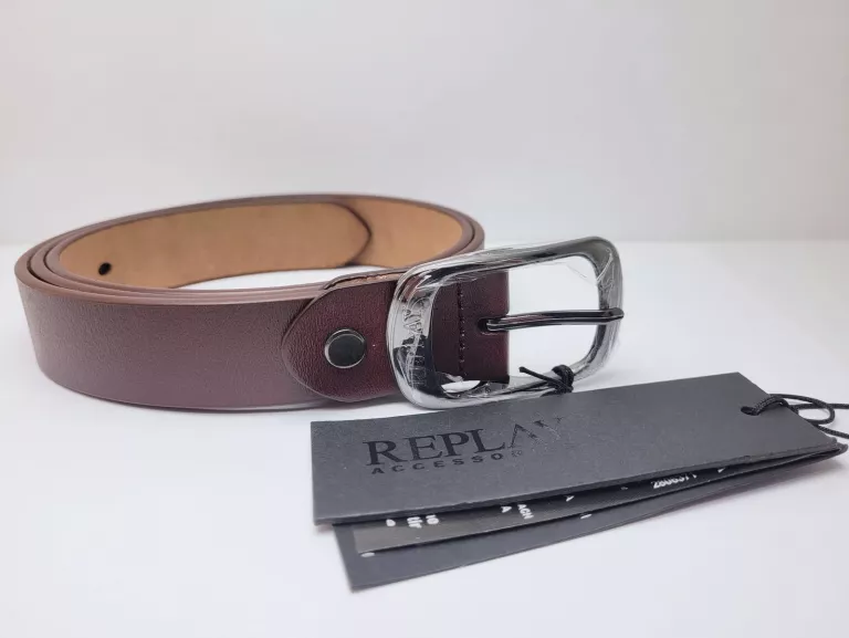 PASEK DAMSKI SKÓRZANY REPLAY AW2627 BRĄZOWY 95CM