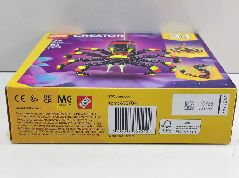LEGO 31159 CREATOR 3W1 - DZIKIE ZWIERZĘTA: NIEZWYKŁY PAJĄK