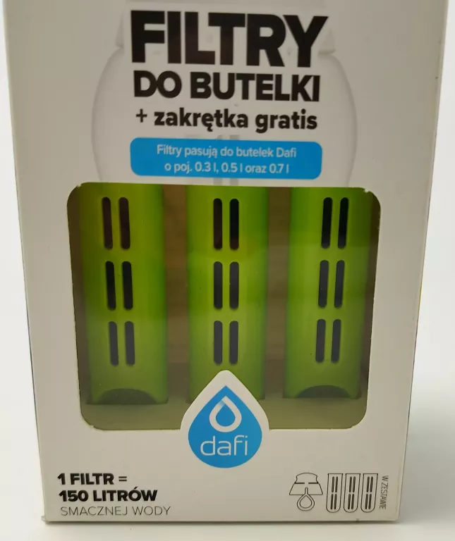 FILTRY DO BUTELEK FILTRUJĄCYCH DAFI + NAKRĘTKA DOFI