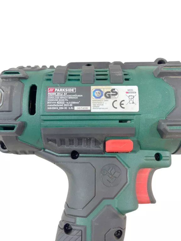 KLUCZ UDAROWY AKUMULATOROWY 1/2" 400NM 20V PASSK 20-LI A1 PARKSIDE WALIZKA