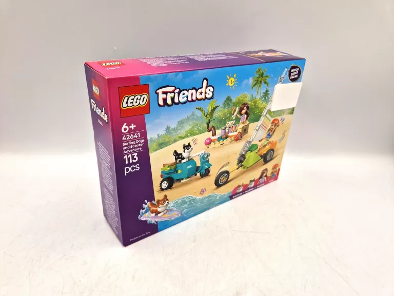 LEGO FRIENDS 42641 PRZYGODA Z SURFUJĄCYMI PSAMI I SKUTEREM