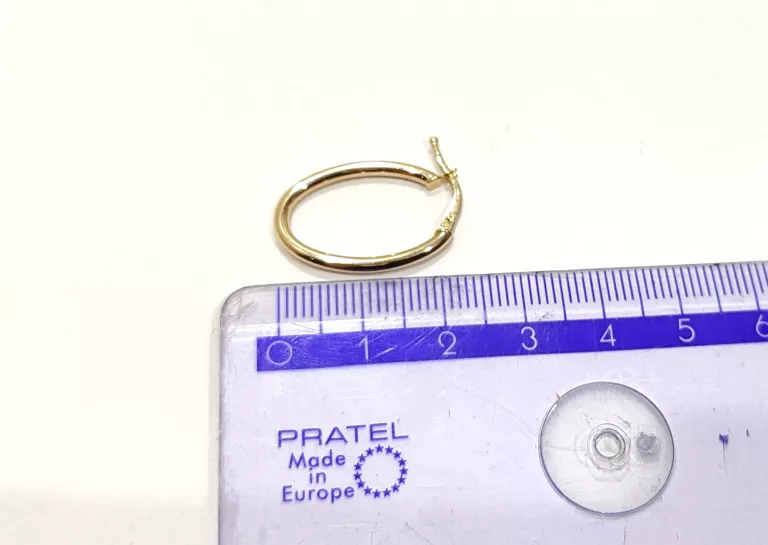 ZŁOTE OWALNE WISZĄCE KOLCZYKI 585 1,31G