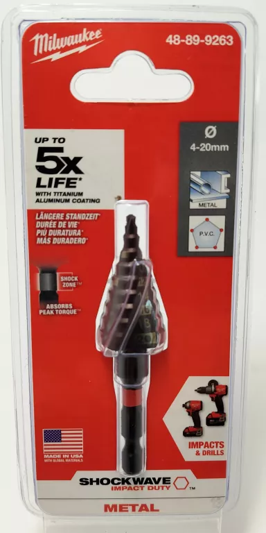 WIERTŁO STOPNIOWE MILWAUKEE 4-20MM 48 89 9263