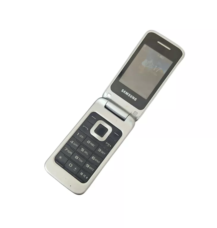 TELEFON SAMSUNG GT-C3520 Z KLAPKĄ SREBRNY