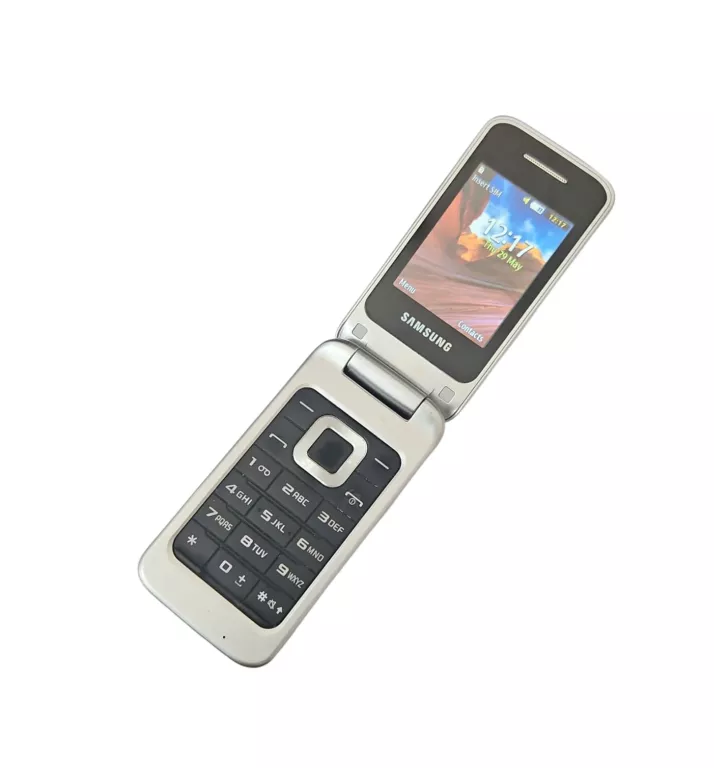 TELEFON SAMSUNG GT-C3520 Z KLAPKĄ SREBRNY