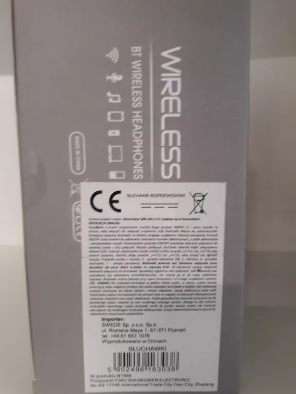 SŁUCHAWKI BLUETOOTH SY-BT896