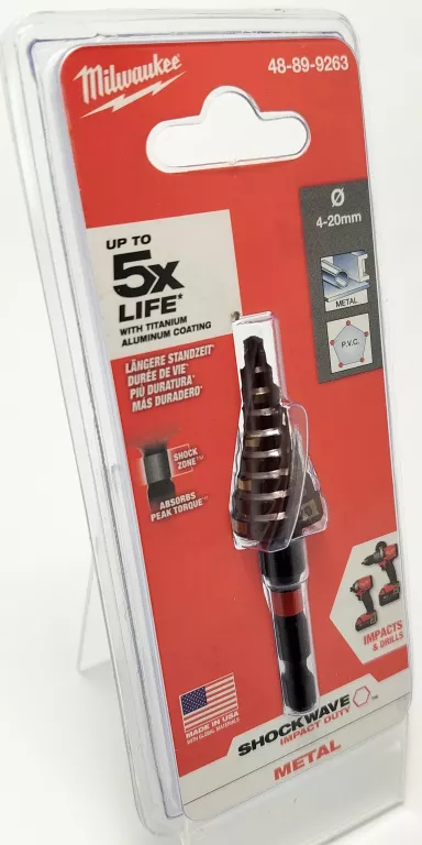 WIERTŁO STOPNIOWE MILWAUKEE 4-20MM 48 89 9263