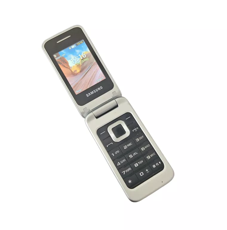 TELEFON SAMSUNG GT-C3520 Z KLAPKĄ SREBRNY