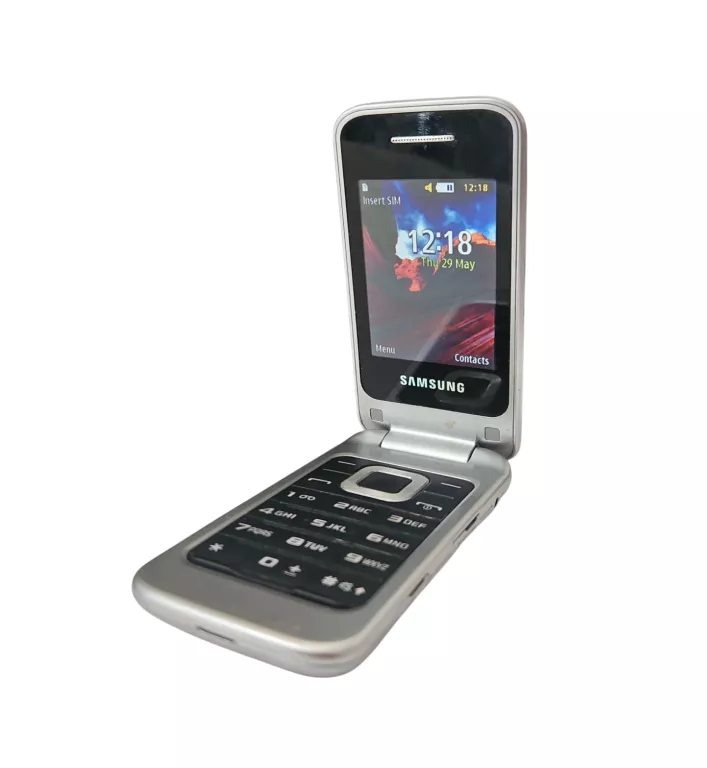 TELEFON SAMSUNG GT-C3520 Z KLAPKĄ SREBRNY