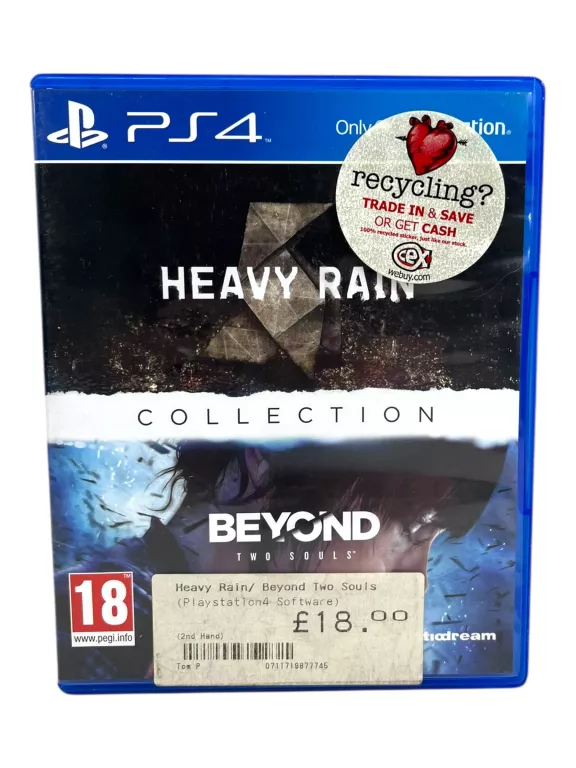 GRA PS4 THE HEAVY RAIN + BEYOND: DWIE DUSZE 2 PŁYTY