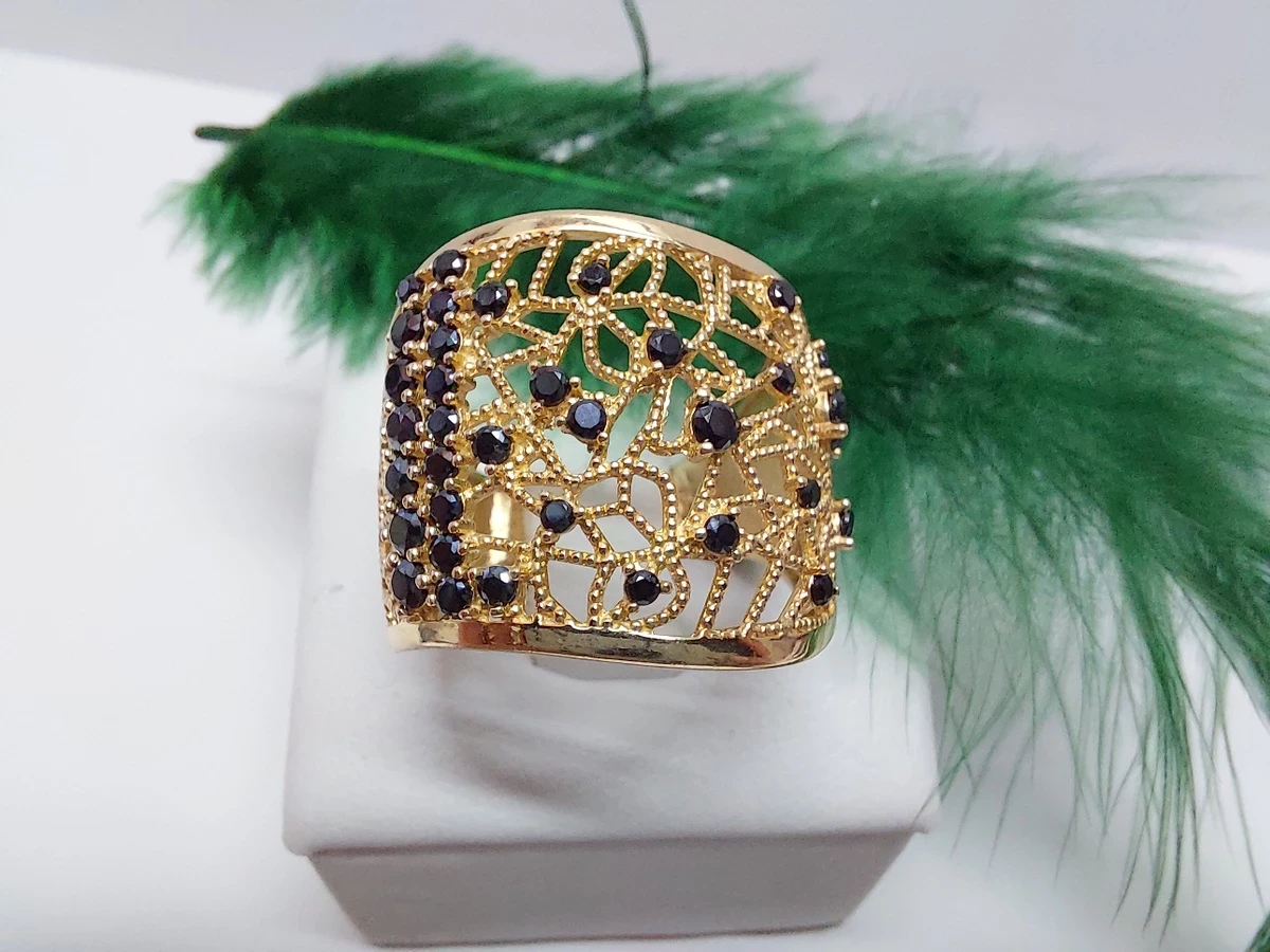 sliczny-zloty-pierscionek-585-fala-czarne-kamyki-501g-r15-mickiewicza-6019-bielsk-podlaski