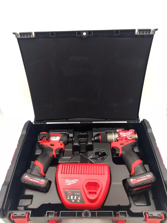 MILWAUKEE WKRĘTARKA + ZAKRĘTARKA UDAROWA 12V 2 X 6,0AH FPD2 FID2 + WALIZKA