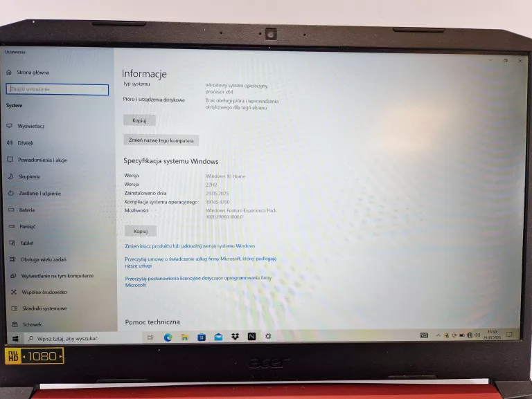 ACER NITRO 5 | RYZEN 5 | RX560 | 16GB | 512GB | ***BEZ ZASILACZA***