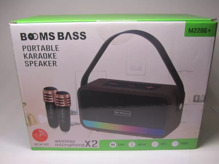 BOOMS BASS M2206+ BEZPRZEWODOWY GŁOŚNIK BLUETOOTH/ZESTAW