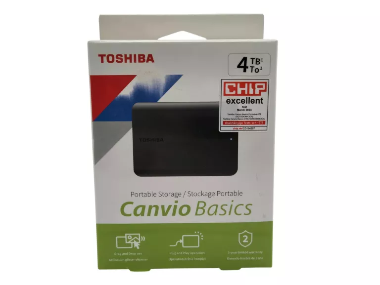 DYSK PRZENOŚNY TOSHIBA CANVIO BASICS 4TB HDD 2,5'' USB 3.0 5GB/S