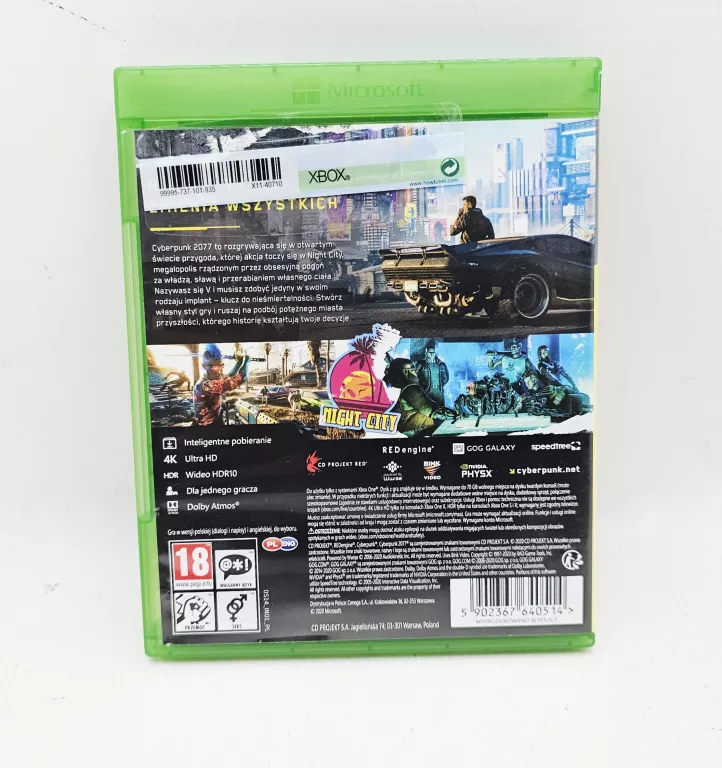 GRA NA XBOXA ONE CYBERKPUNK 2077