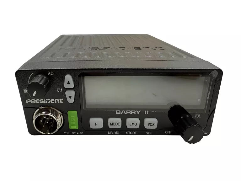 CB RADIO PRESIDENT BARRY II AM/FM ASC/VOX 12V/24V 7 KOLORÓW - GW 05.2027!