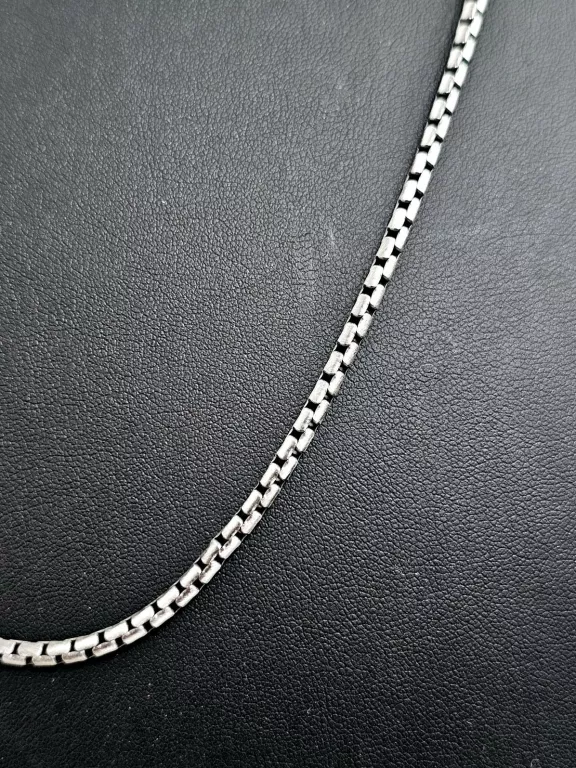 NOWY SREBRNY ŁAŃCUSZEK OKRAGŁA KOSTKA 925 28,50G 60CM