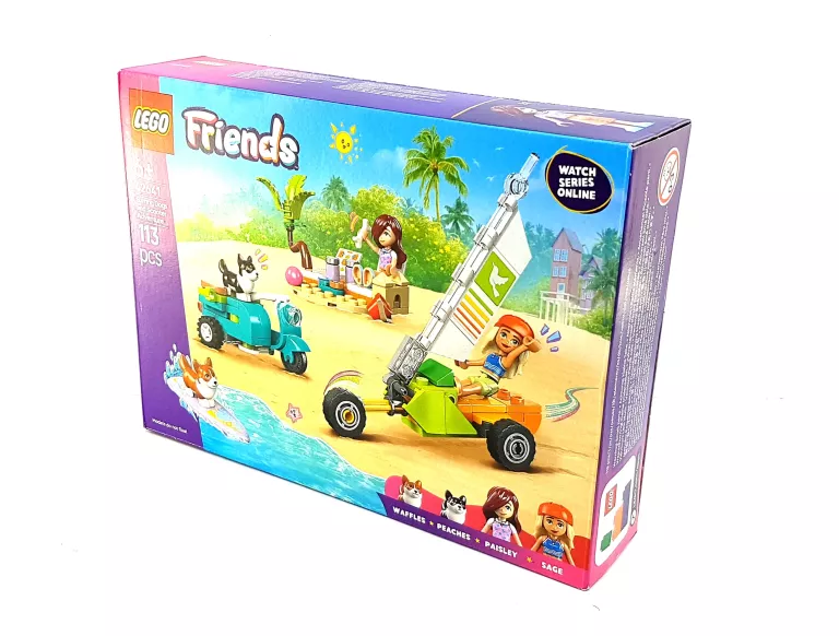LEGO FRIENDS 42641 PRZYGODA Z SURFUJĄCYMI PSAMI I SKUTEREM