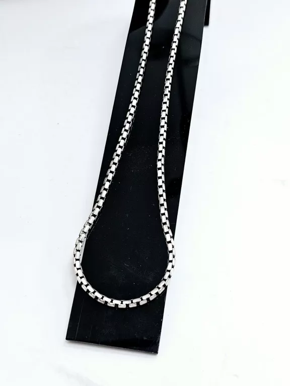 NOWY SREBRNY ŁAŃCUSZEK OKRAGŁA KOSTKA 925 28,50G 60CM