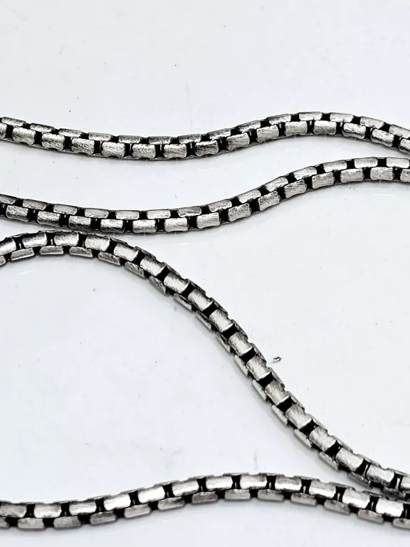 NOWY SREBRNY ŁAŃCUSZEK OKRAGŁA KOSTKA 925 28,50G 60CM