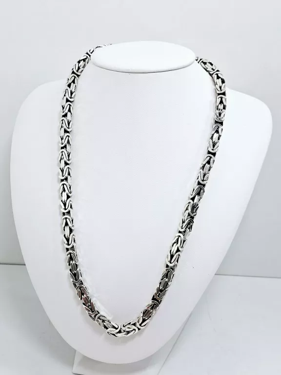 NOWY SREBRNY ŁAŃCUCH KRÓLEWSKI 925 144,70G 60CM