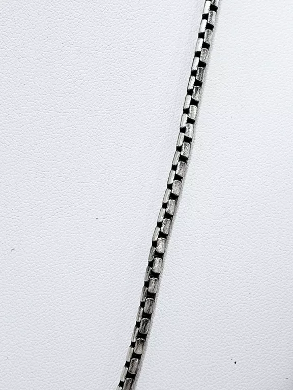 NOWY SREBRNY ŁAŃCUSZEK OKRAGŁA KOSTKA 925 28,50G 60CM